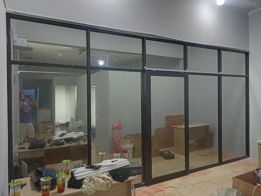 Kusen Aluminium Jendela Pintu - Kaca Tempered - Partisi Gybsum