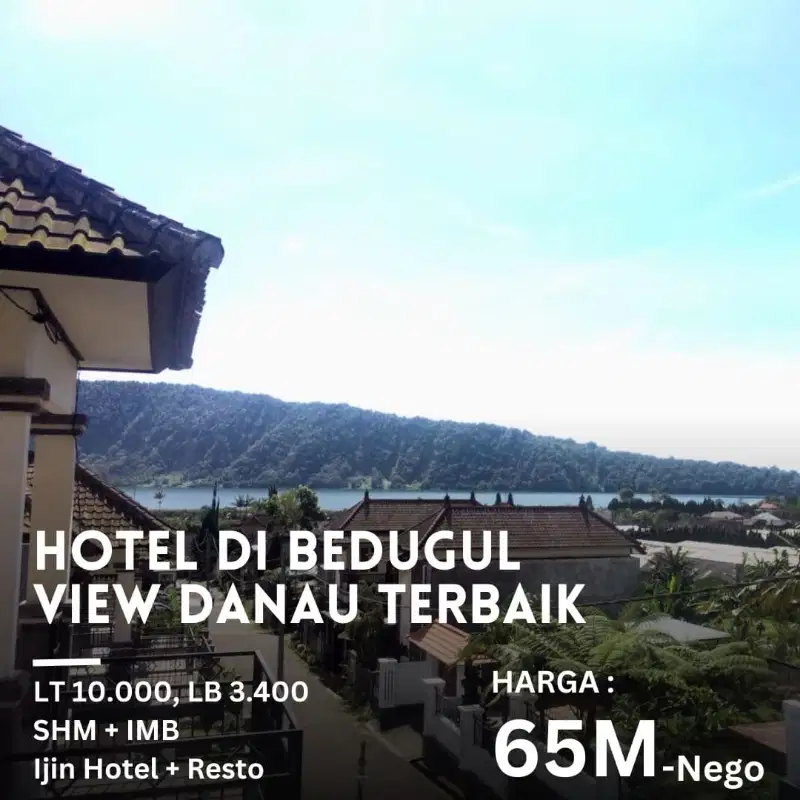 Dijual Hotel Bedugul Bali dengan View Danau