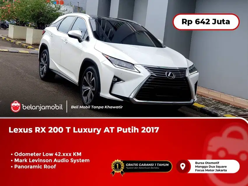 [ LOW KM ] Lexus RX200 RX 200 T Luxury AT Putih 2017/2018