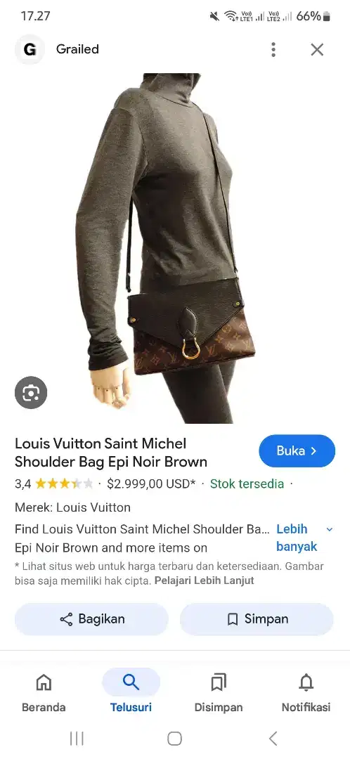 Tas louis vuitton monogram second bekas preloved