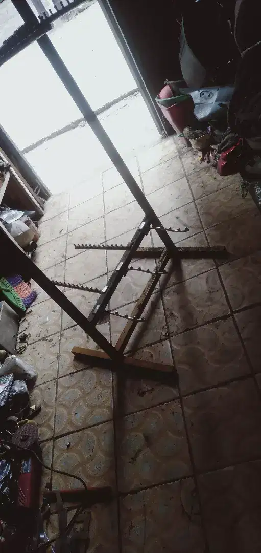 Rak besi serba guna 2 sisi utk pajang brg dagangan muat byk