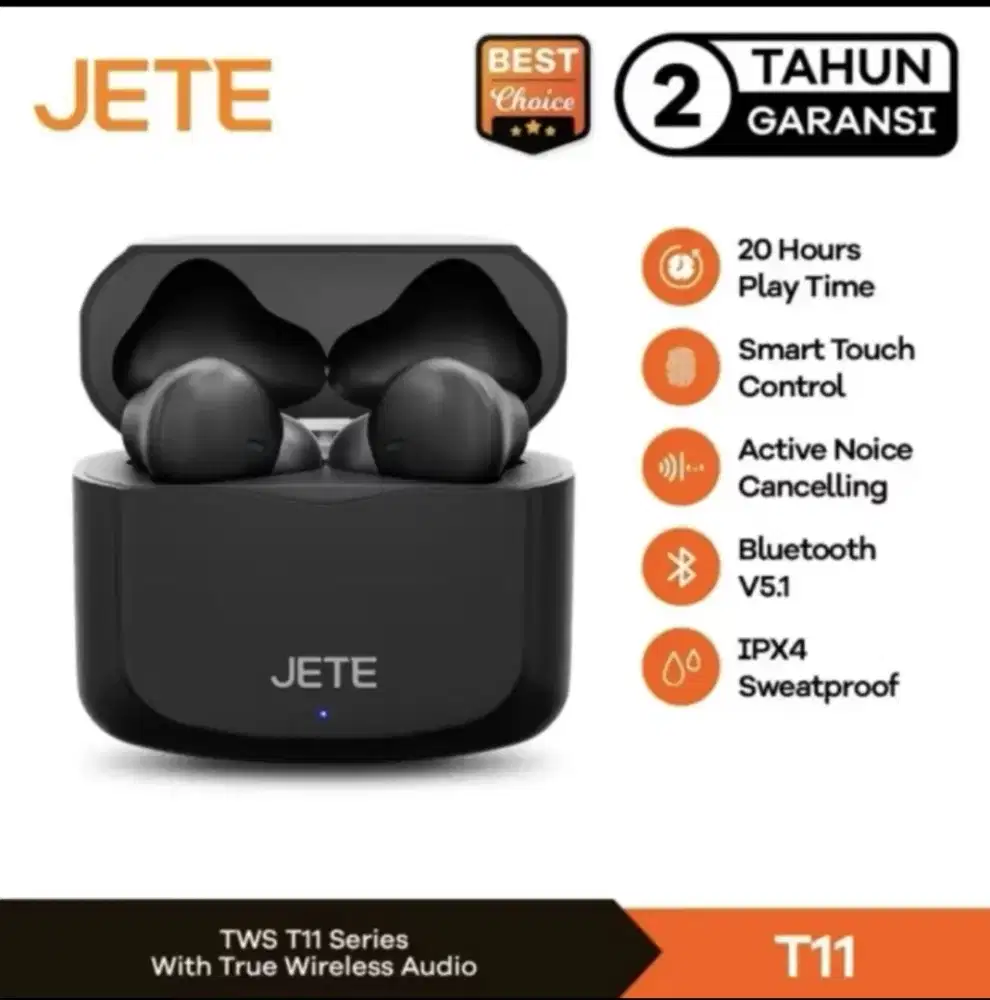 TWS JETE T11 Series Earbuds Headset Bluetooth V5.1