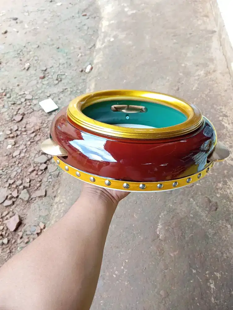 Rebana hadroh banjari ukur 30cm polos beli 2 gratis tas