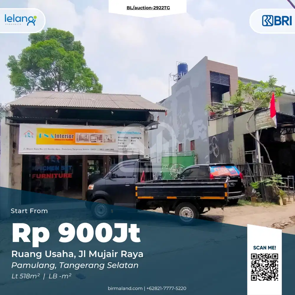 Dijual Murah Ruang Usaha Bambu Apus Pamulang Tangerang Selatan Banten