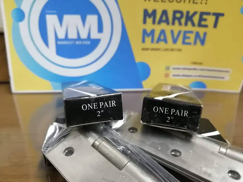 Engsel Pintu Soligen dan PVC / Stopper Laci L, Plat gembok