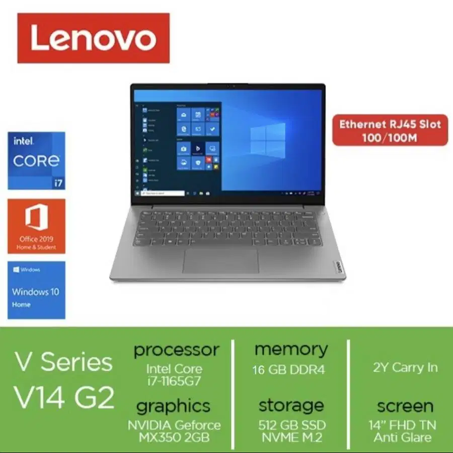 Lenovo V14 G2 ITL BDID Intel i7-1165G7 16GB 512GB SSD W10 OHS 2019