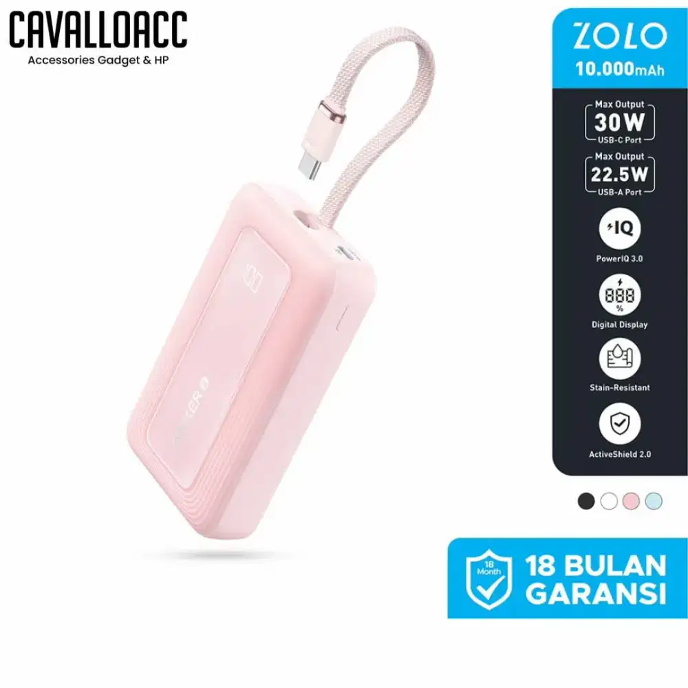 POWER BANK ANKER ZOLO 10.000MAH 30W | GARANSI 18BLN | @CAVALLOACC