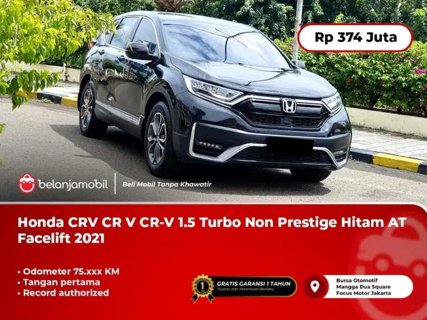 [WARRANTY] Honda CRV CR-V 1.5 Turbo Non Prestige Hitam AT 2021/2022