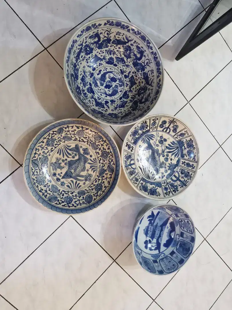 Piring dan mangkok antik (ada yg berdengung)