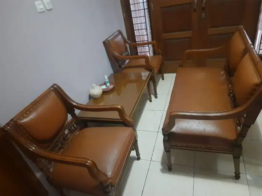 Kursi Jati Set + Meja Tamu