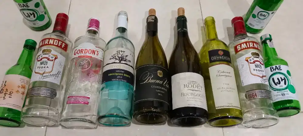 Dekorasi rumah dgn aneka botol koleksi bagus murah 150k saja