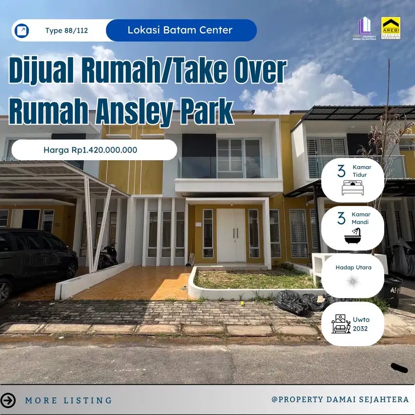 DIJUAL/TAKE OVER RUMAH SIAP HUNI ANSLEY PARK