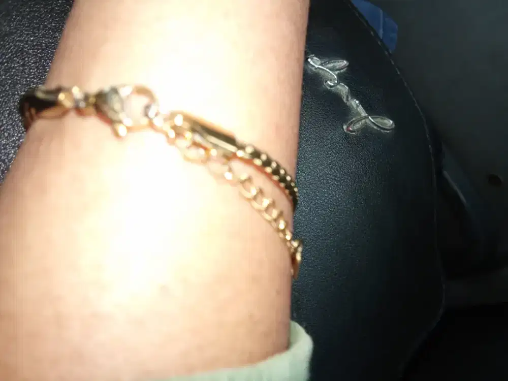 Gelang titanium kuning anti karat