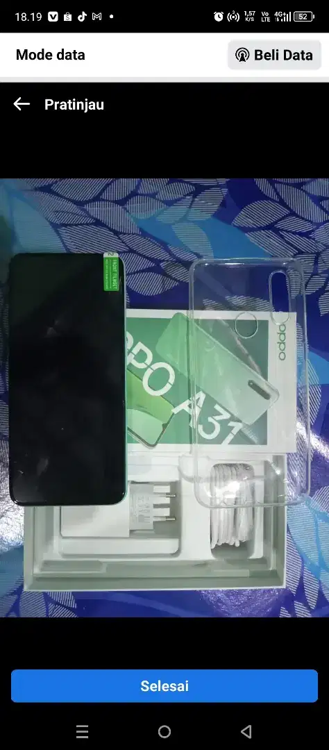 Sisa 1 jual hp baru murah Oppo A31 ram 6/128 layar 6,5 Inch fulset