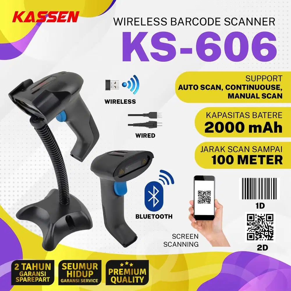 Scanner Wireless Kassen KS-606 Bluetooth
