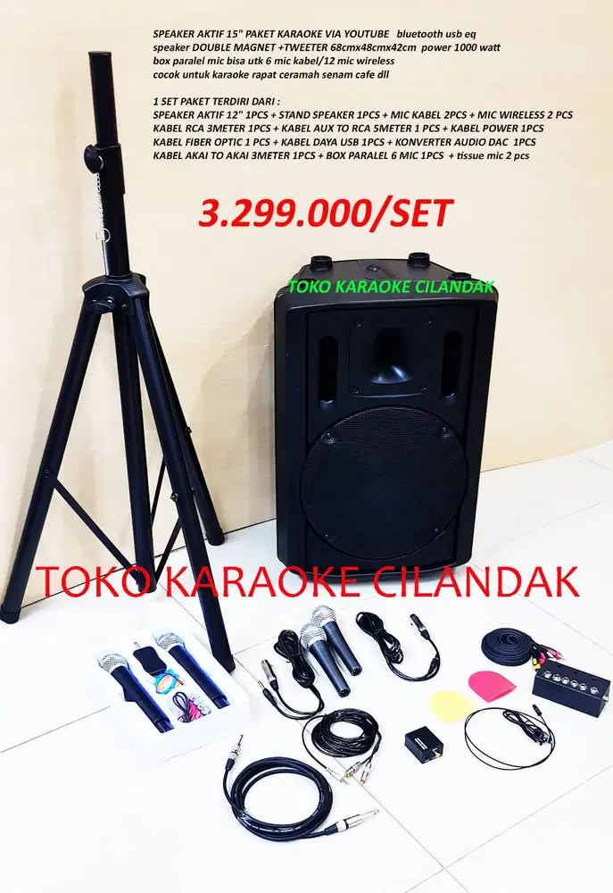paket karaoke speaker aktif