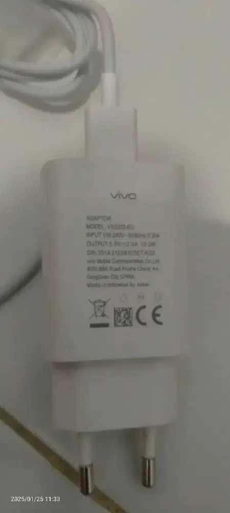 Carger bekas ori vivo y15 micro usb.