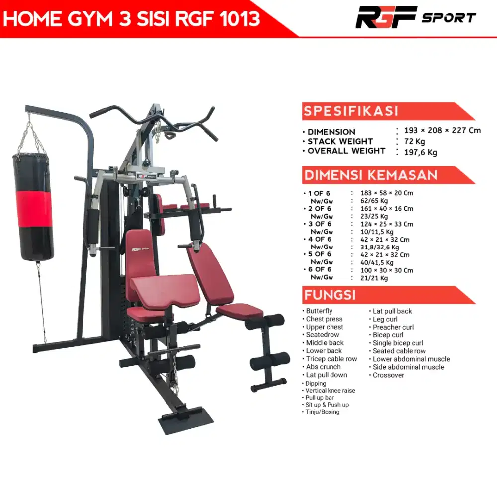 Jual Gym dan Bench press