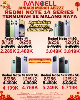 REDMI NOTE 14 SERIES RAM 8/256 NEW WAOWWWW