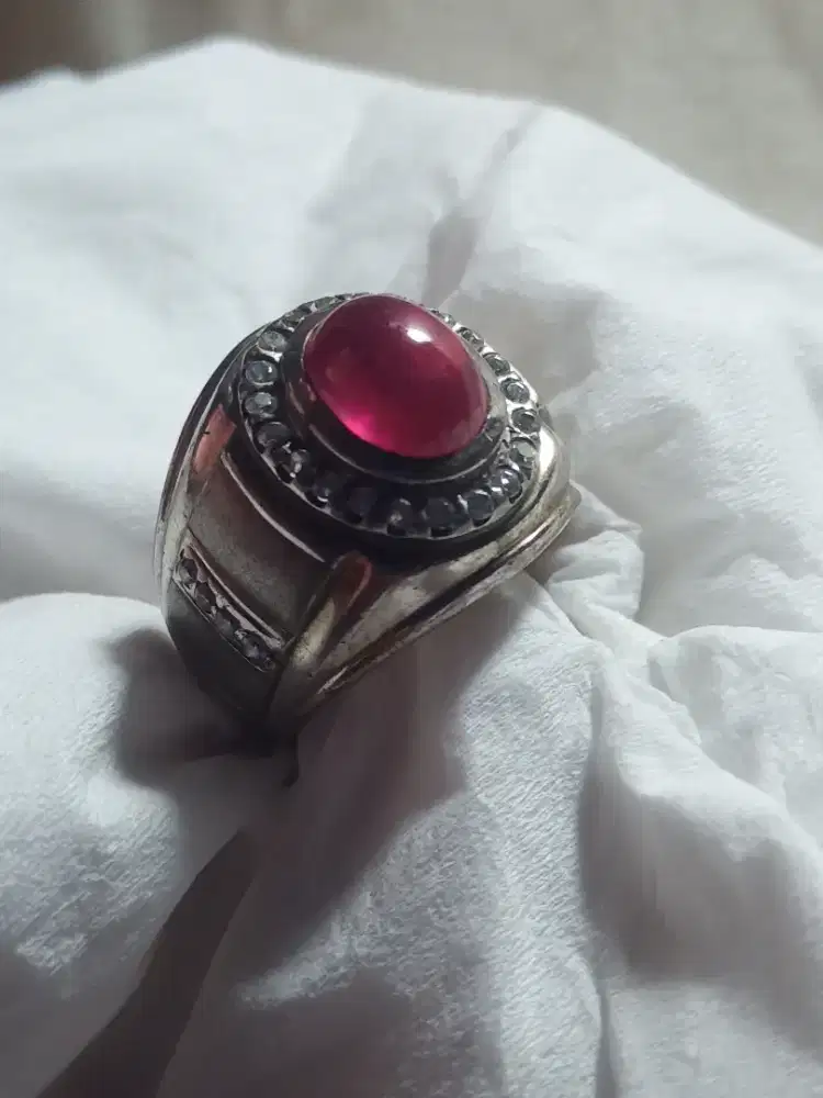 Rubi pegion blood ring perak