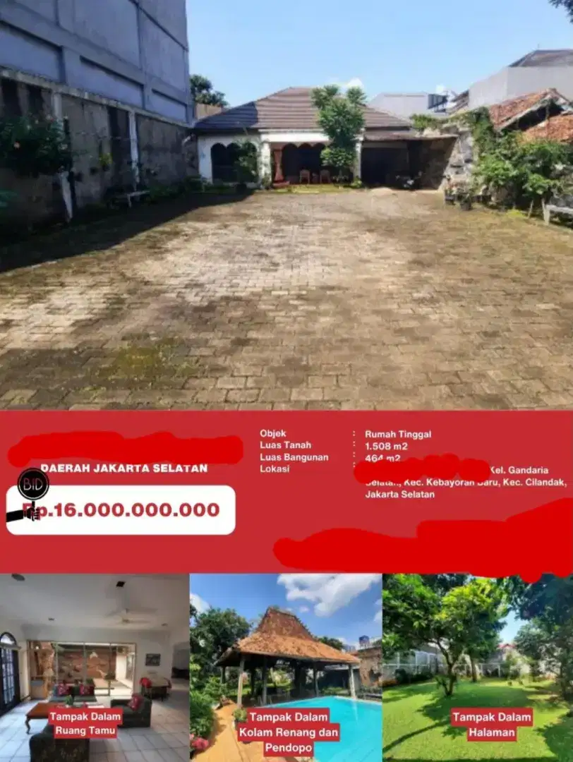 Dijual Rumah Gandaria Selatan Kebayoran Baru