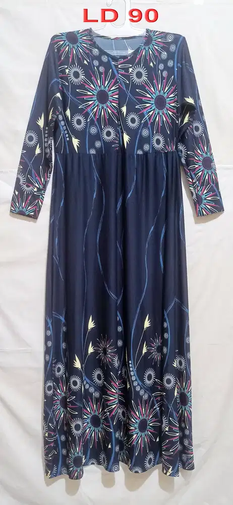Dress/Gamis Biru Bunga