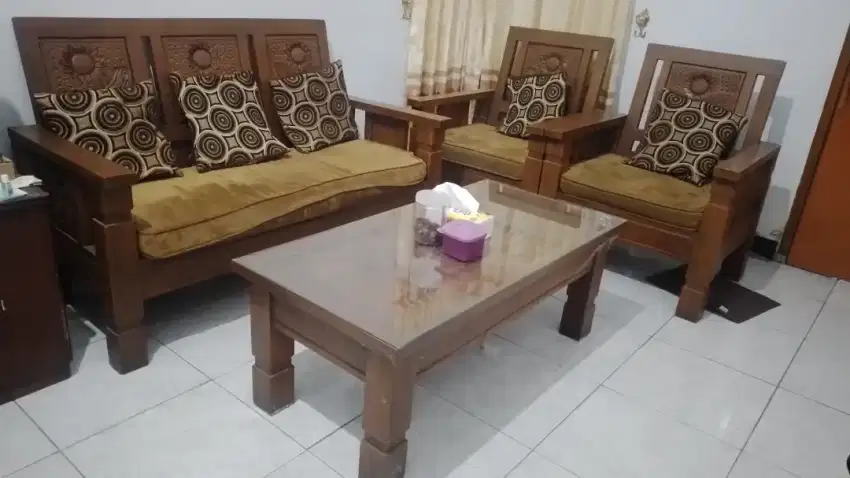 1 set kursi jati ( bisa nego)