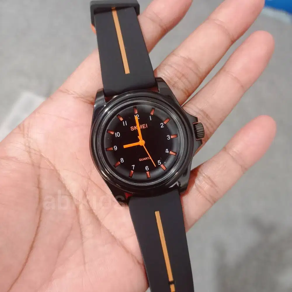 Jam tangan simpel analog karet original pria atau wanita ab1578 simpel