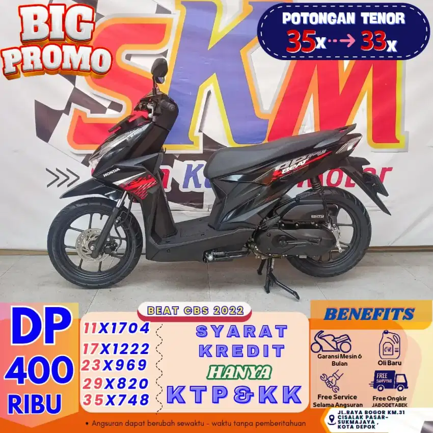 [Dp hanya 400rb] honda beat 2022 cash/credir