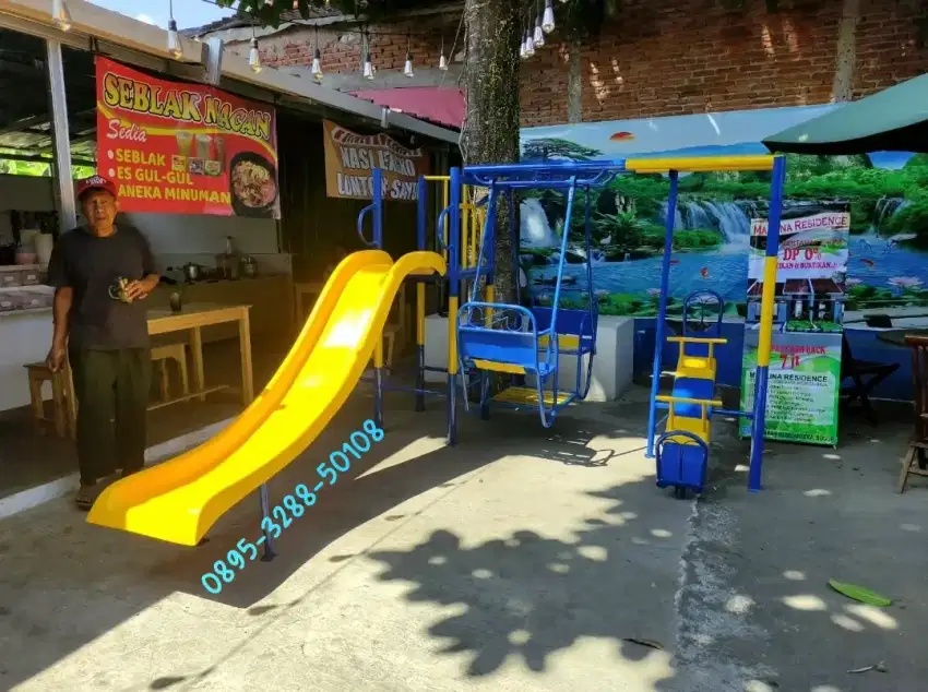 Ayunan besi 3 in 1 mainan anak