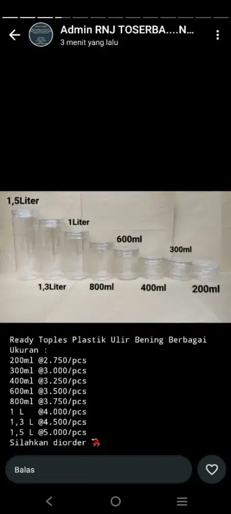 Toples Plastik Ulir Bening