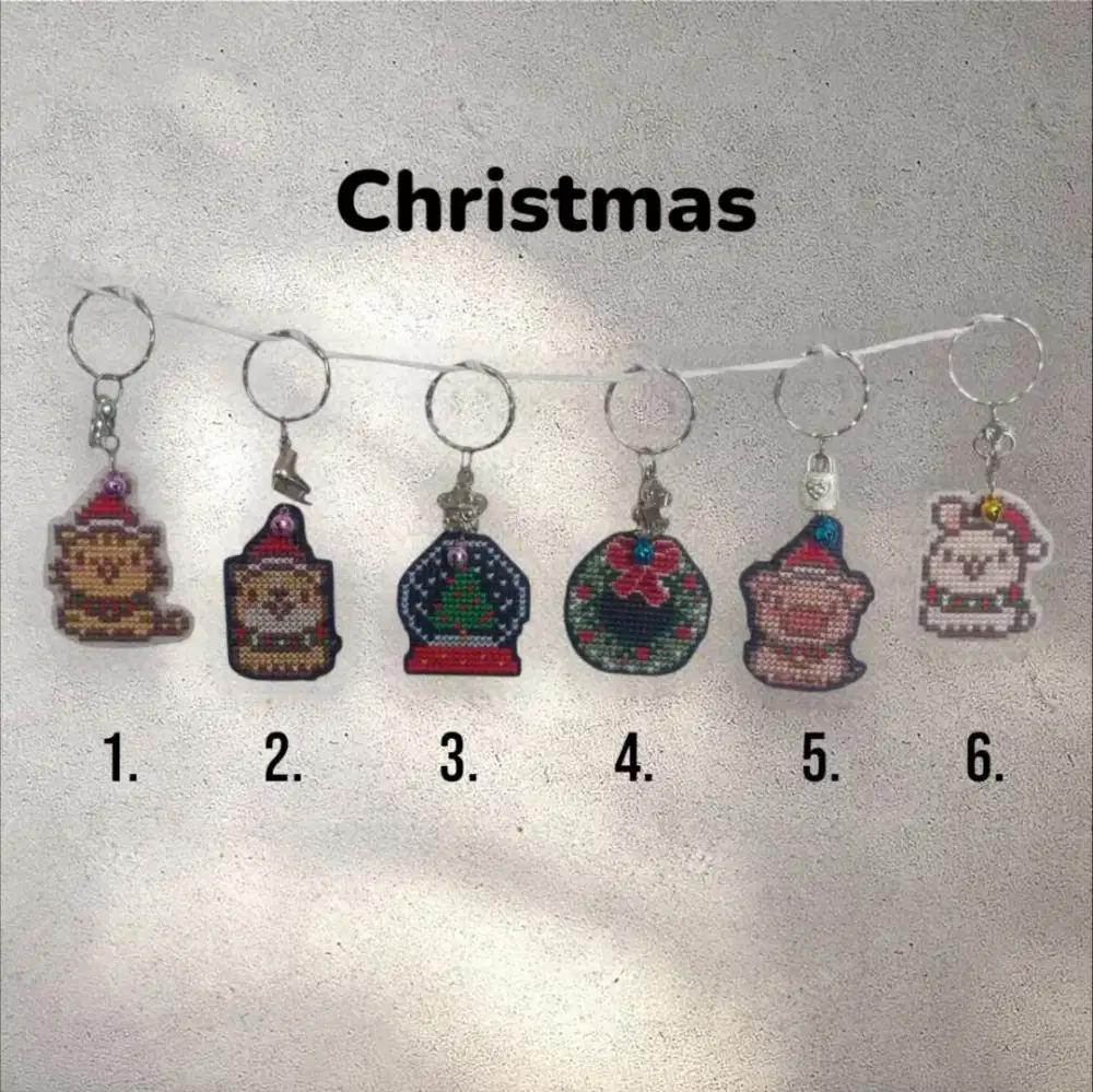 Gantungan kunci handmade natal