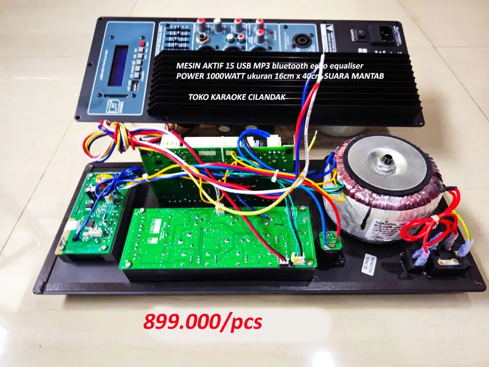 KIT MESIN AKTIF 15 ukuran 16cm x40cm  usb bluetooth mp3 1000wat