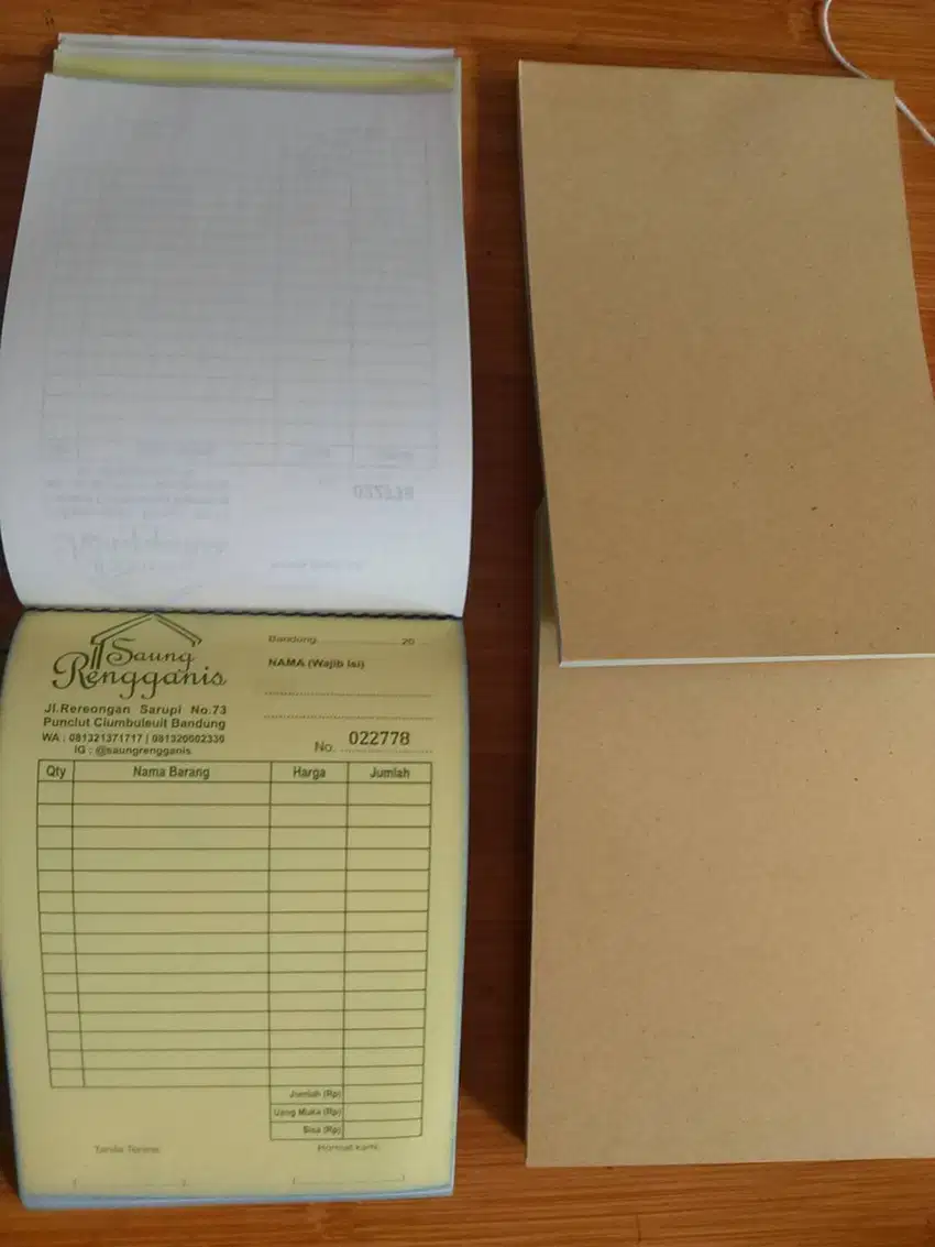 Cetak Nota NCR Kertas Karbon Rangkap Custom