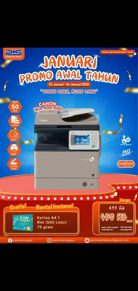 MURAH sewa msin fotocopy canon Ira.400