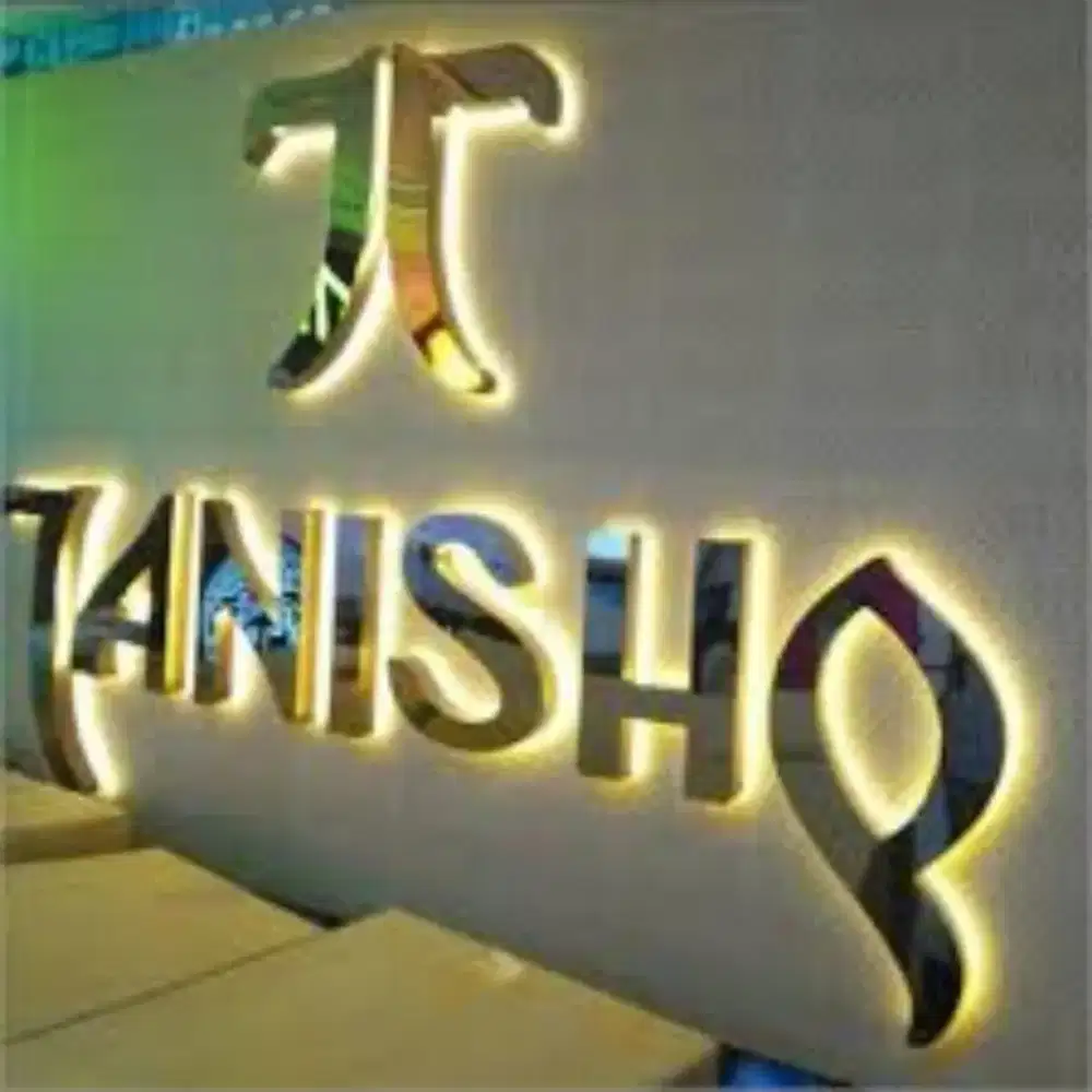 Letter timbul stainless gold