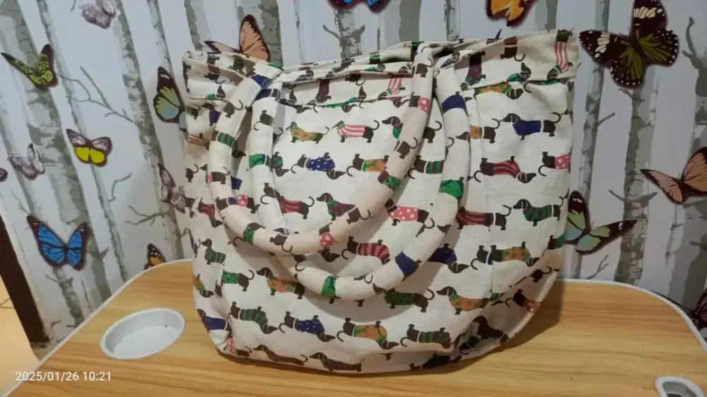 Tas bahan kain motif unik