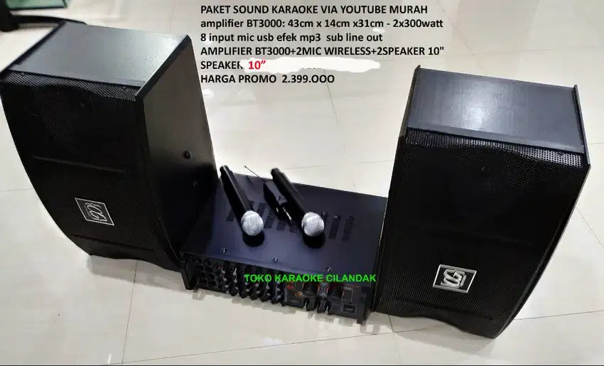 PAKET SOUND KARAOKE VIA YOUTUBE MURAH amplifier BT3000