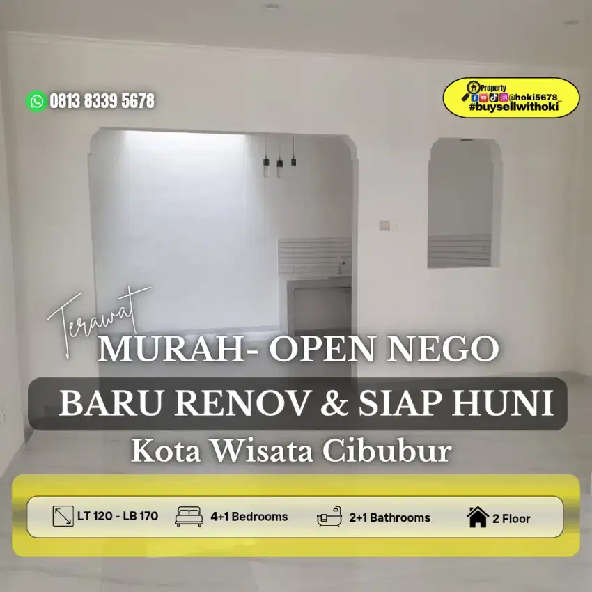 RUMAH KOTA WISATA]CIBUBUR,BEKASI,BOGOR,DEPOK,BSD,JAKARTA SELATAN,TEBET