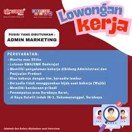 LOWONGAN KERJA ADMIN MARKETING NIRWANA GRUP SURABAYA