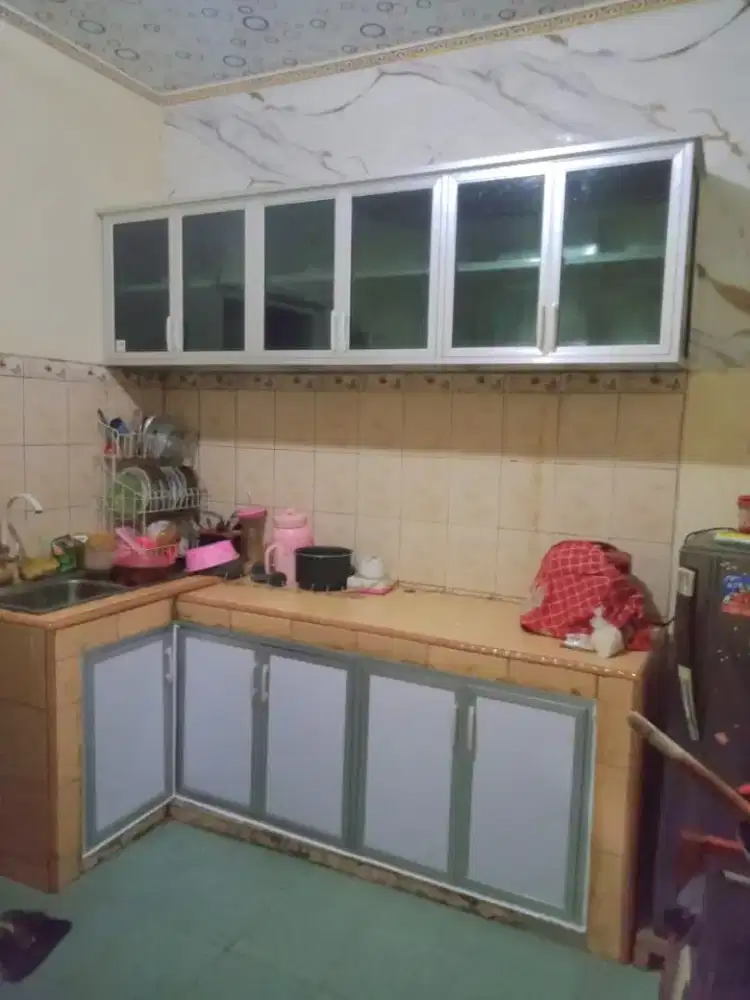 Kitchen Set Alumunium dapur rak minimalis pintu acp bersih anti rayap