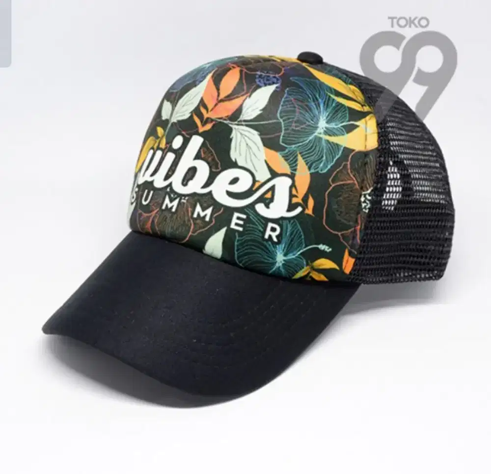 Topi Jaring Motif Floral !