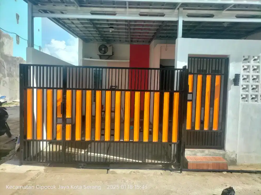 Pagar minimalis motif risplang