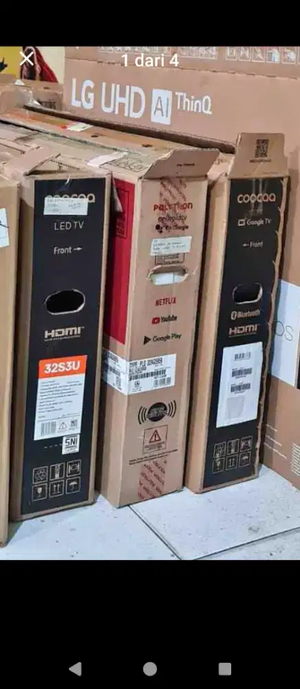 Di beli tv bekas LED plasma ampli speaker kulkas freezer AC dan lain2