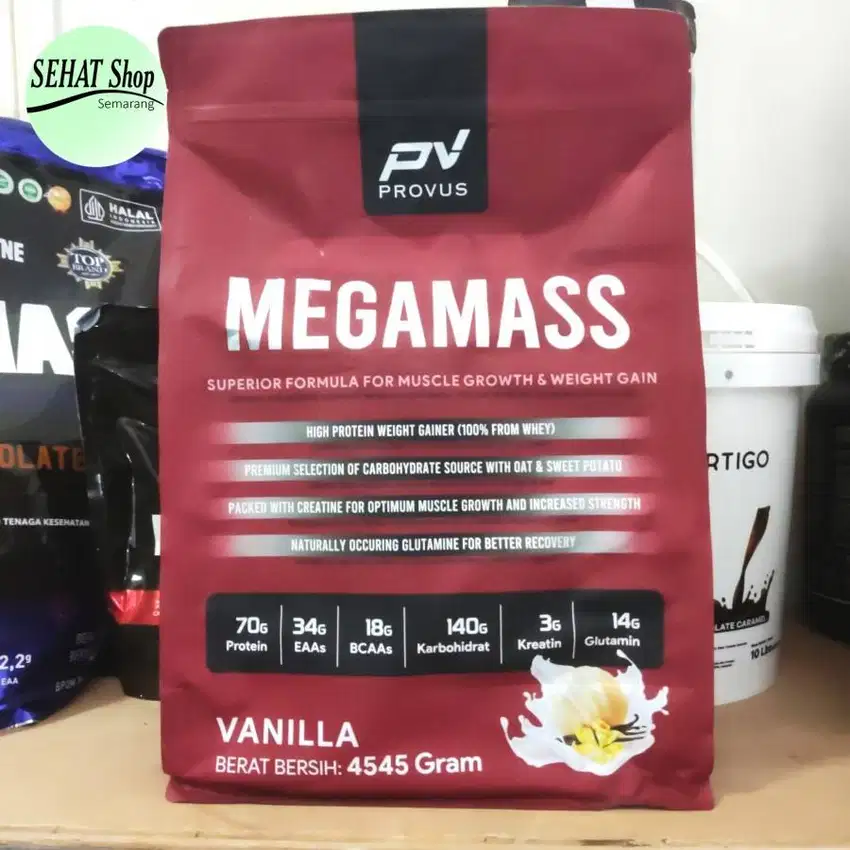 PROVUS MEGAMASS 10 Lbs 4.5 Kg Mass Gainer Penambah Berat Badan