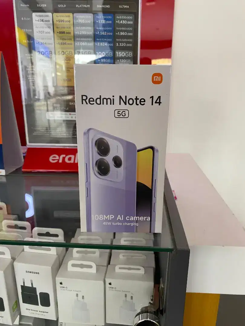 REDMI NOTE 14 5G 8/256(NEW) BISA CICILAN DP BUNGA 0% CUKUP KTP SAJA