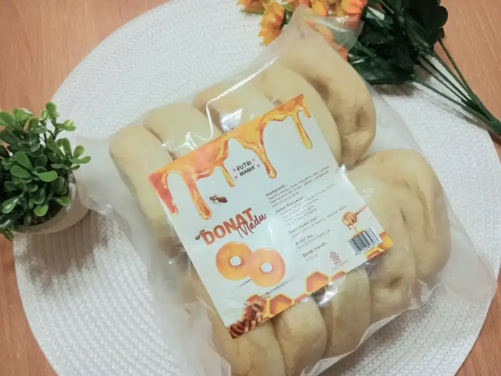 Donat madu Frozen 10pcs plus gula halus