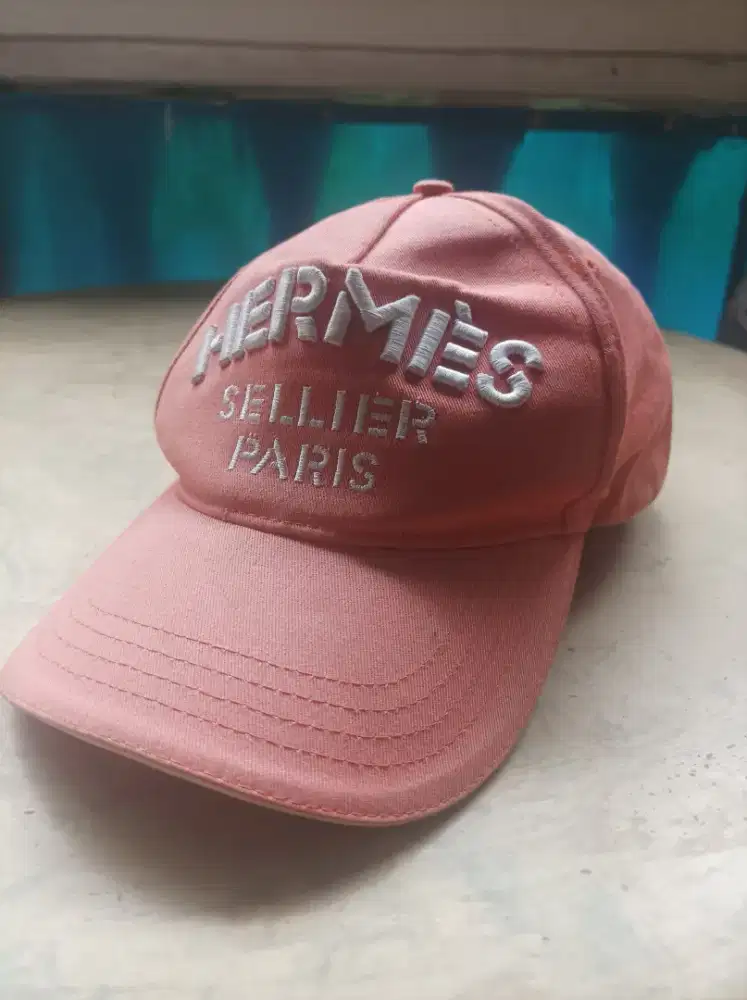 Topi Hermes vintage pink