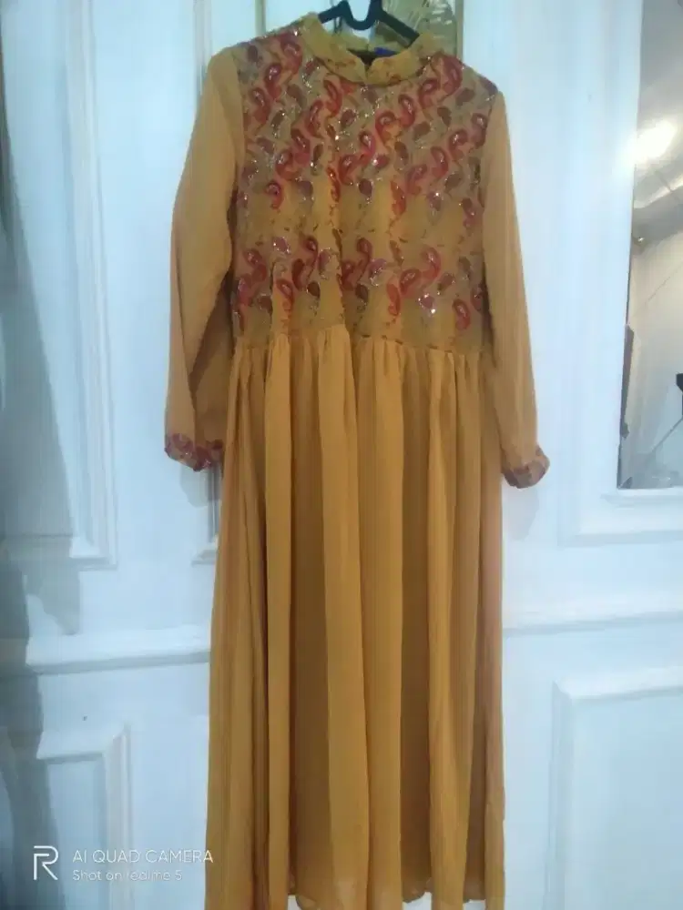 Baju muslim warna mustard