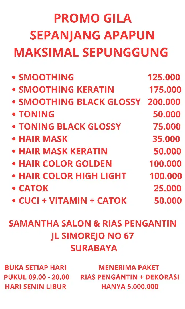 Smoothing murah